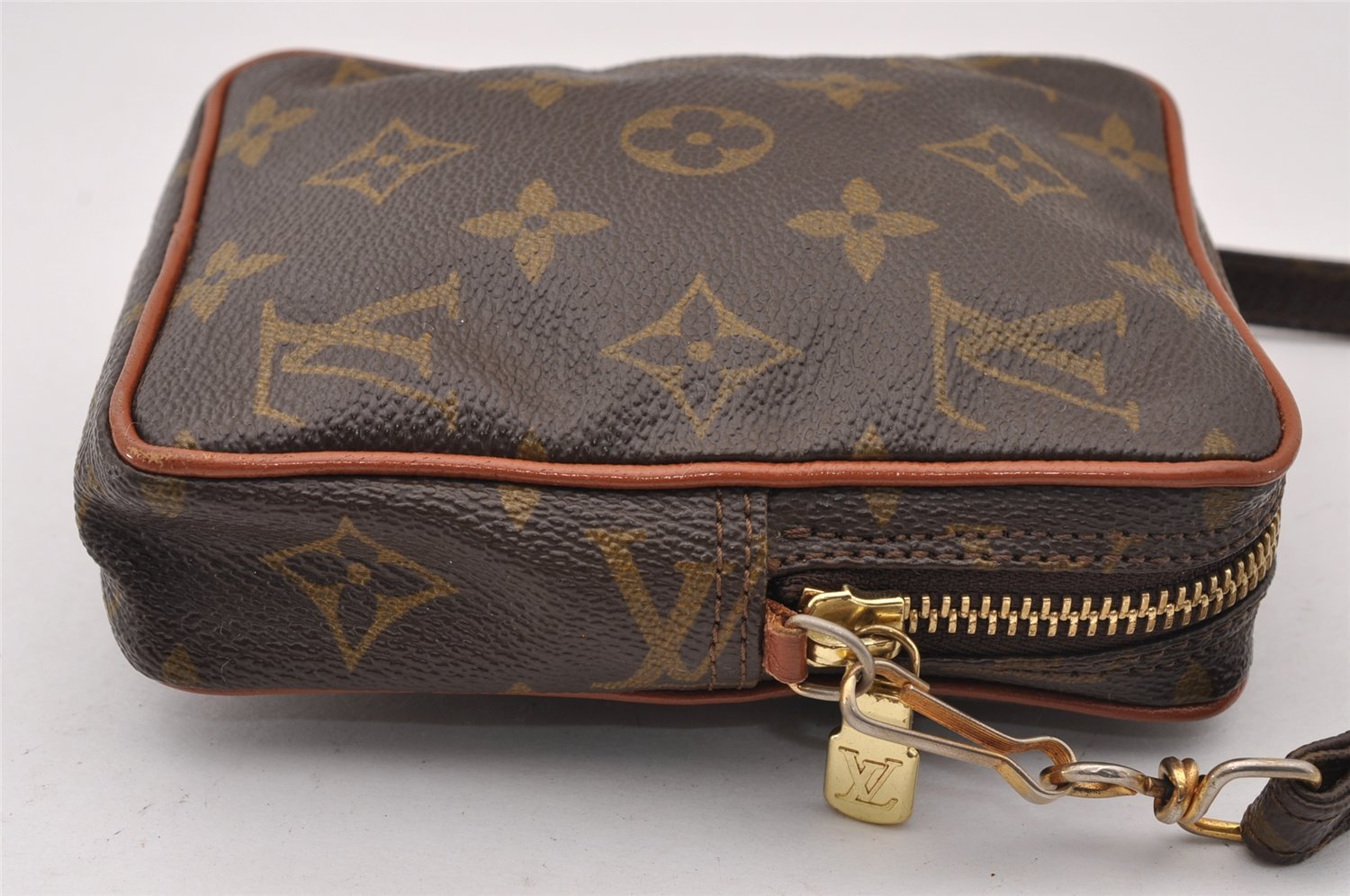 Auth Louis Vuitton Monogram Mini Poche Danube Shoulder Cross Bag Old Model 1729I