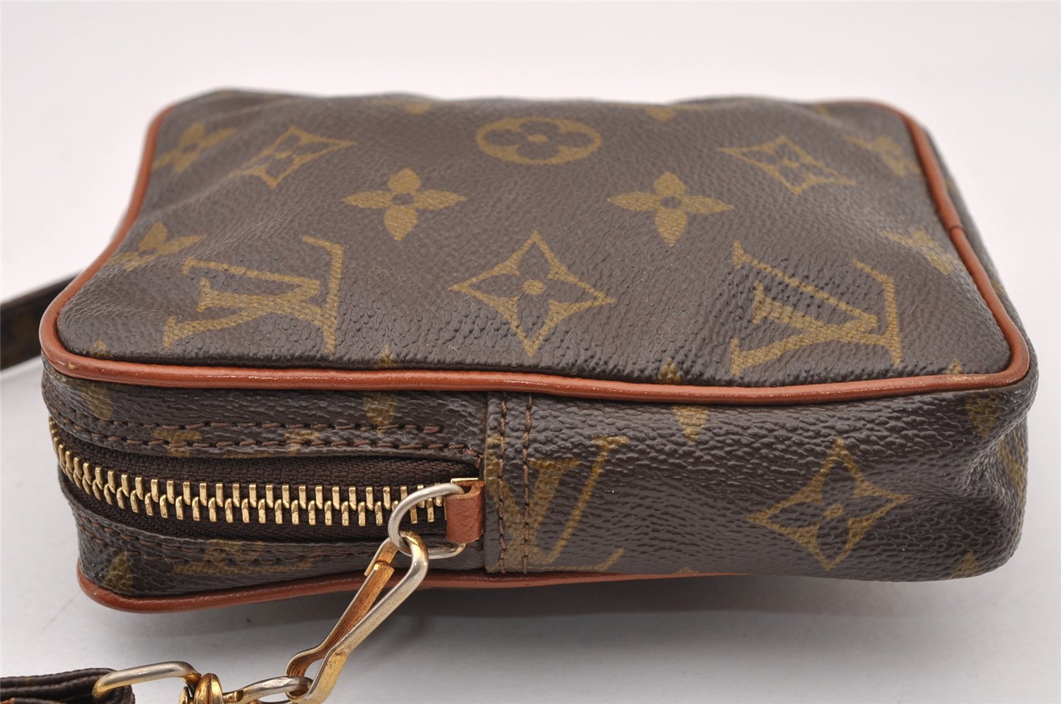 Auth Louis Vuitton Monogram Mini Poche Danube Shoulder Cross Bag Old Model 1729I
