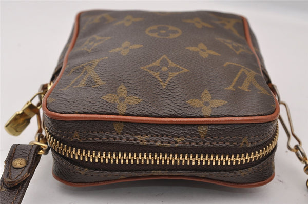 Auth Louis Vuitton Monogram Mini Poche Danube Shoulder Cross Bag Old Model 1729I