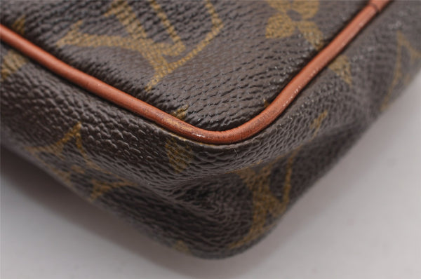 Auth Louis Vuitton Monogram Mini Poche Danube Shoulder Cross Bag Old Model 1729I