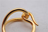 Authentic HERMES Scarf Ring Jumbo Circle Design Gold Box 1730D