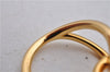 Authentic HERMES Scarf Ring Jumbo Circle Design Gold Box 1730D