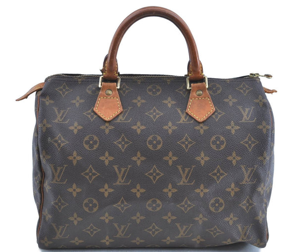 Authentic LOUIS VUITTON Monogram Speedy 30 Hand Bag M41526 LV 1731A