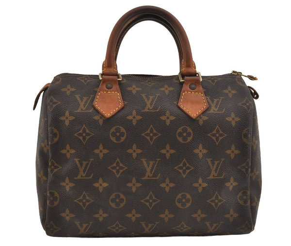 Authentic Louis Vuitton Monogram Speedy 25 Boston Hand Bag M41528 LV 1731I