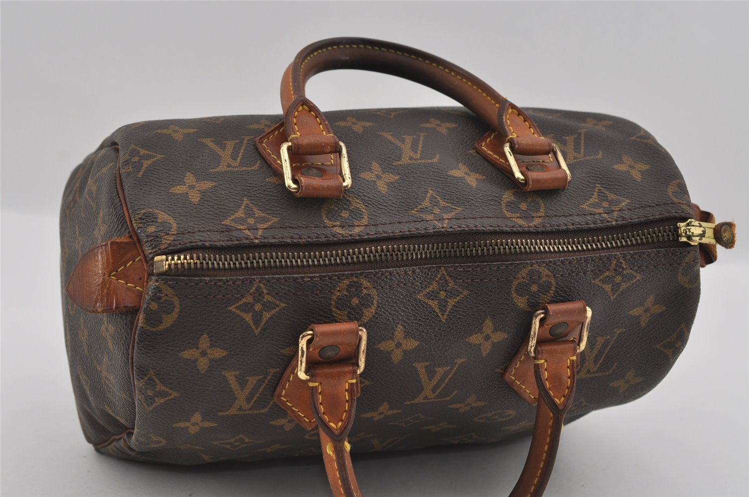 Authentic Louis Vuitton Monogram Speedy 25 Boston Hand Bag M41528 LV 1731I