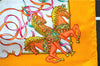 Authentic HERMES Carre 90 Scarf "LUNA PARK" Silk Orange 1732D