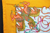 Authentic HERMES Carre 90 Scarf "LUNA PARK" Silk Orange 1732D