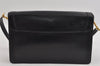 Authentic Christian Dior Vintage Shoulder Bag Purse Leather Black 1732I