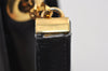 Authentic Christian Dior Vintage Shoulder Bag Purse Leather Black 1732I