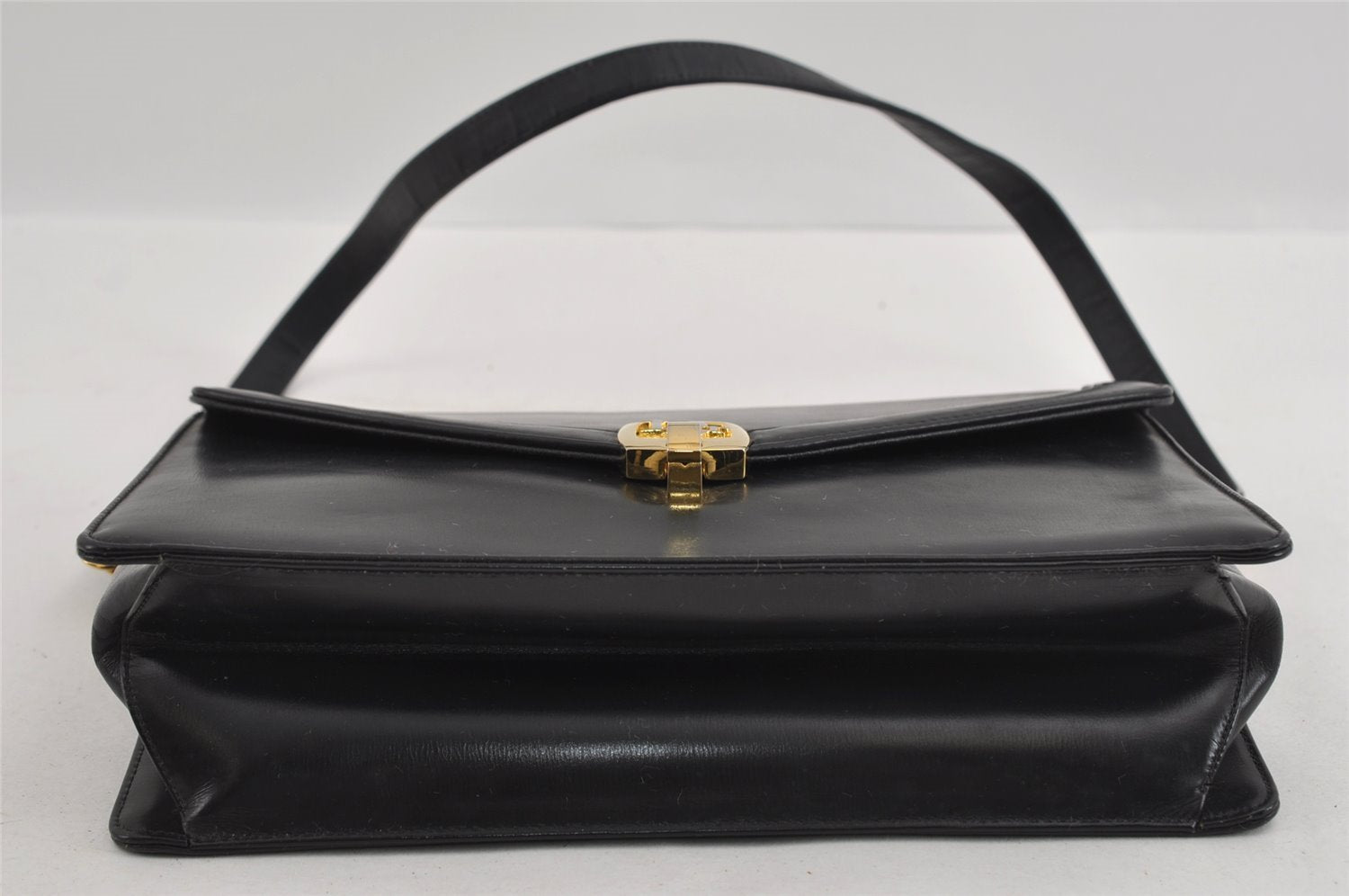 Authentic Christian Dior Vintage Shoulder Bag Purse Leather Black 1732I