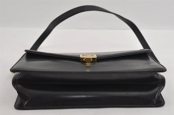 Authentic Christian Dior Vintage Shoulder Bag Purse Leather Black 1732I