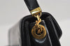 Authentic Christian Dior Vintage Shoulder Bag Purse Leather Black 1732I
