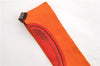 Authentic HERMES Twilly Scarf Silk Line Design Red Orange Box 1734E