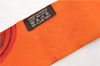 Authentic HERMES Twilly Scarf Silk Line Design Red Orange Box 1734E