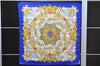 Authentic HERMES Carre 90 Scarf "LUNA PARK" Silk Blue 1735D