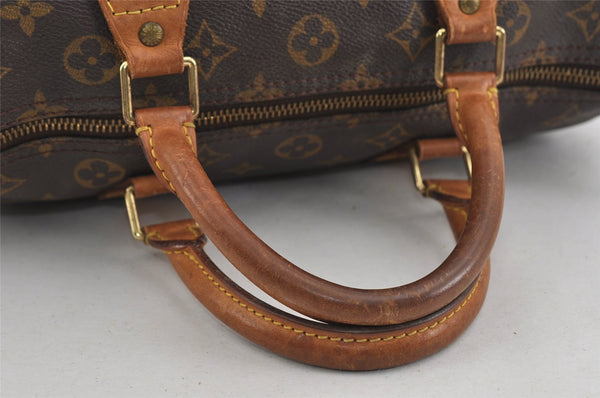 Authentic Louis Vuitton Monogram Speedy 30 Hand Boston Bag M41526 LV 1736I