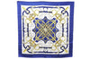 Authentic HERMES Carre 90 Scarf "Eperon d'or" Silk Blue 1737E