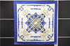 Authentic HERMES Carre 90 Scarf "Eperon d'or" Silk Blue 1737E