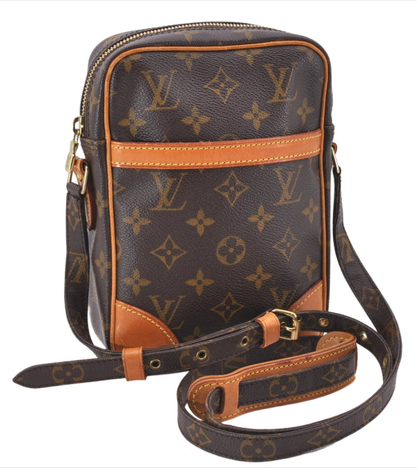 Authentic Louis Vuitton Monogram Danube Shoulder Cross Body Bag M45266 LV 1737F