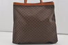 Authentic CELINE Macadam Blason Shoulder Tote Bag PVC Leather Brown 1737I