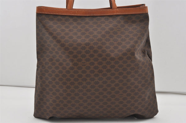 Authentic CELINE Macadam Blason Shoulder Tote Bag PVC Leather Brown 1737I