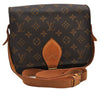 Authentic Louis Vuitton Monogram Cartouchiere MM M51253 Shoulder Cross Bag 1738F