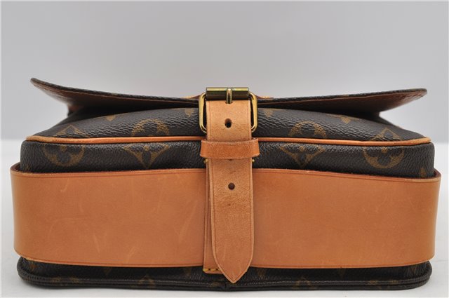 Authentic Louis Vuitton Monogram Cartouchiere MM M51253 Shoulder Cross Bag 1738F
