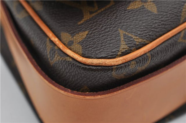 Authentic Louis Vuitton Monogram Cartouchiere MM M51253 Shoulder Cross Bag 1738F