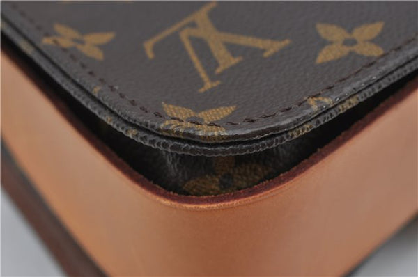 Authentic Louis Vuitton Monogram Cartouchiere MM M51253 Shoulder Cross Bag 1738F
