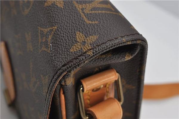Authentic Louis Vuitton Monogram Cartouchiere MM M51253 Shoulder Cross Bag 1738F