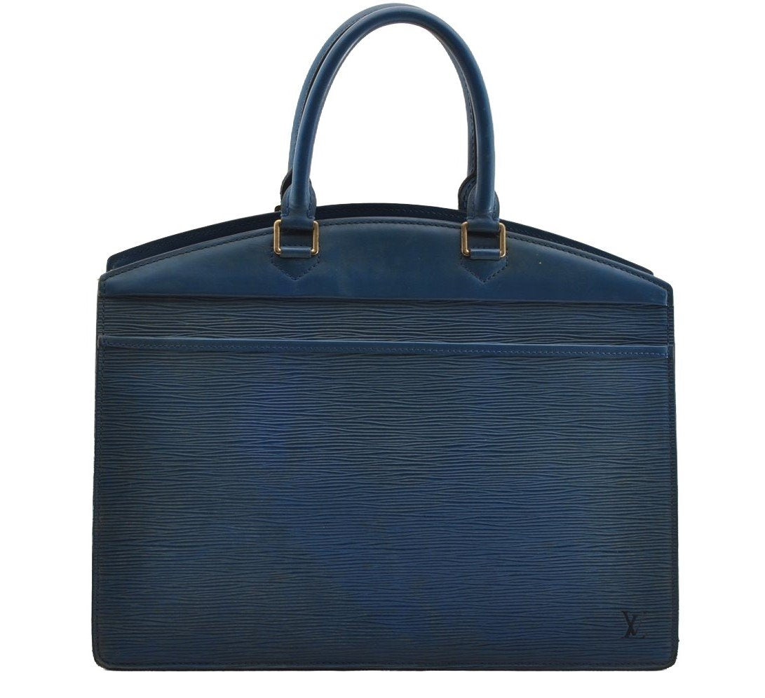 Authentic Louis Vuitton Epi Riviera Hand Bag Blue M48185 LV 1738I
