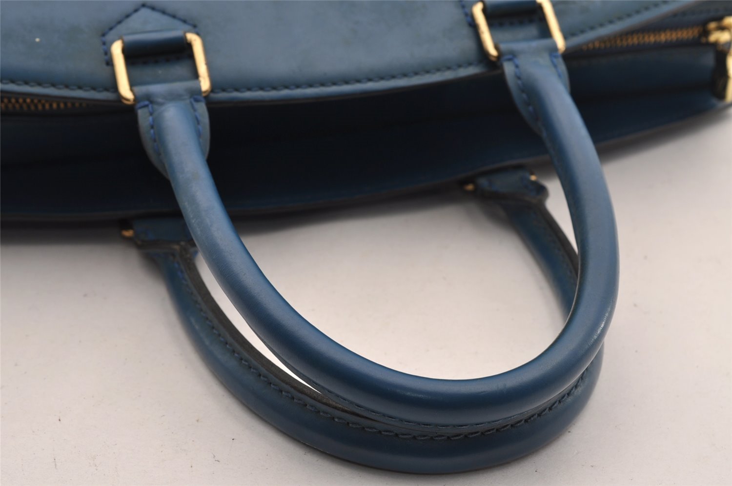 Authentic Louis Vuitton Epi Riviera Hand Bag Blue M48185 LV 1738I