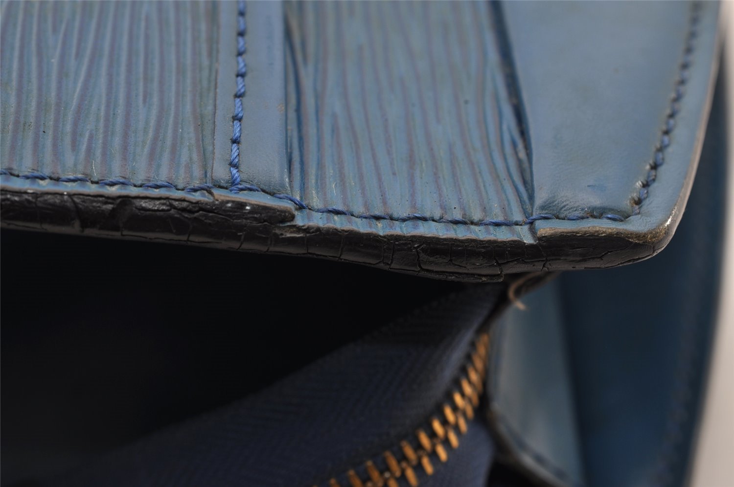 Authentic Louis Vuitton Epi Riviera Hand Bag Blue M48185 LV 1738I