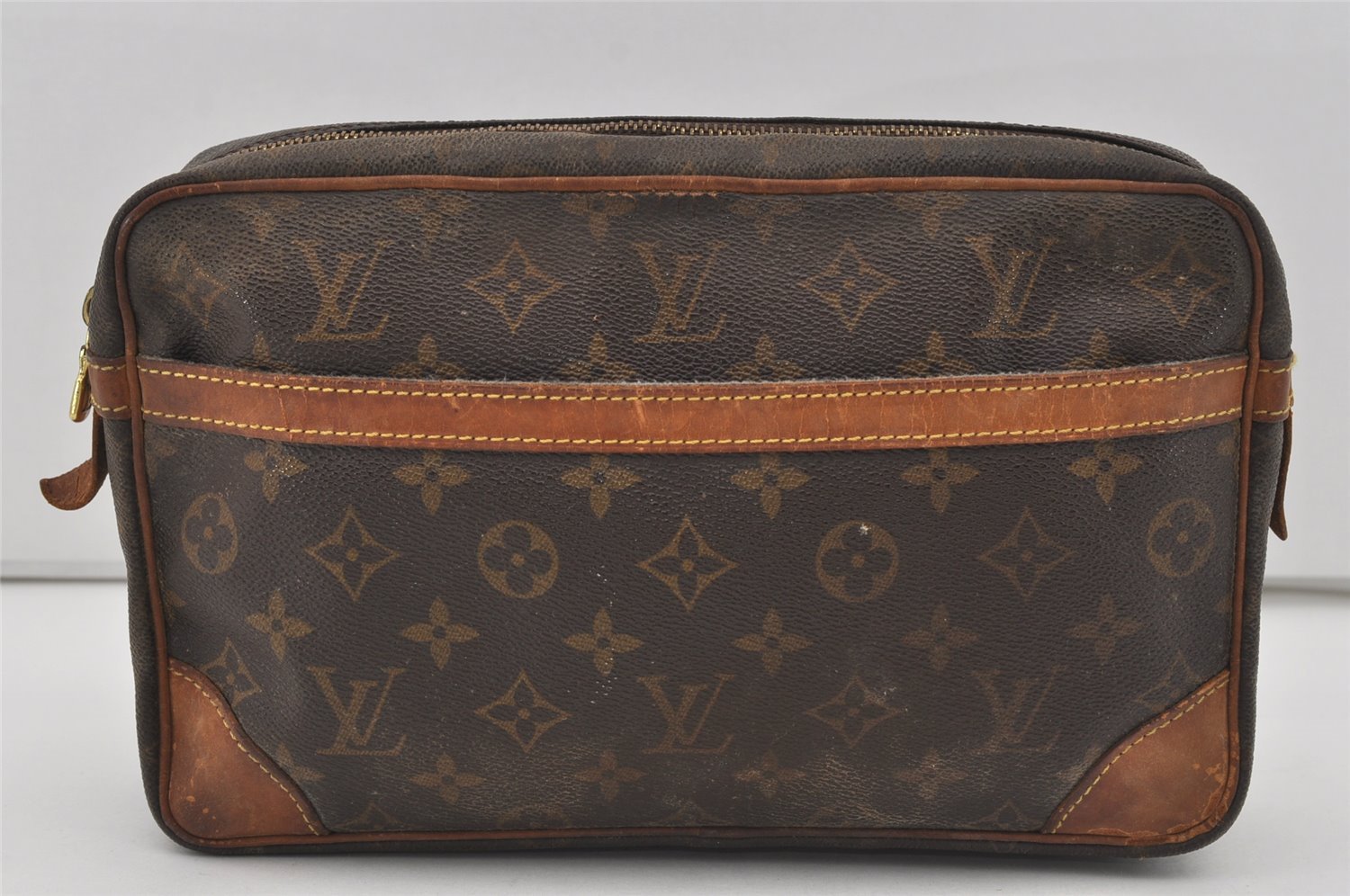 Authentic Louis Vuitton Monogram Compiegne 28 Clutch Hand Bag M51845 LV 1741I