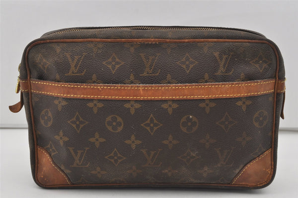 Authentic Louis Vuitton Monogram Compiegne 28 Clutch Hand Bag M51845 LV 1741I