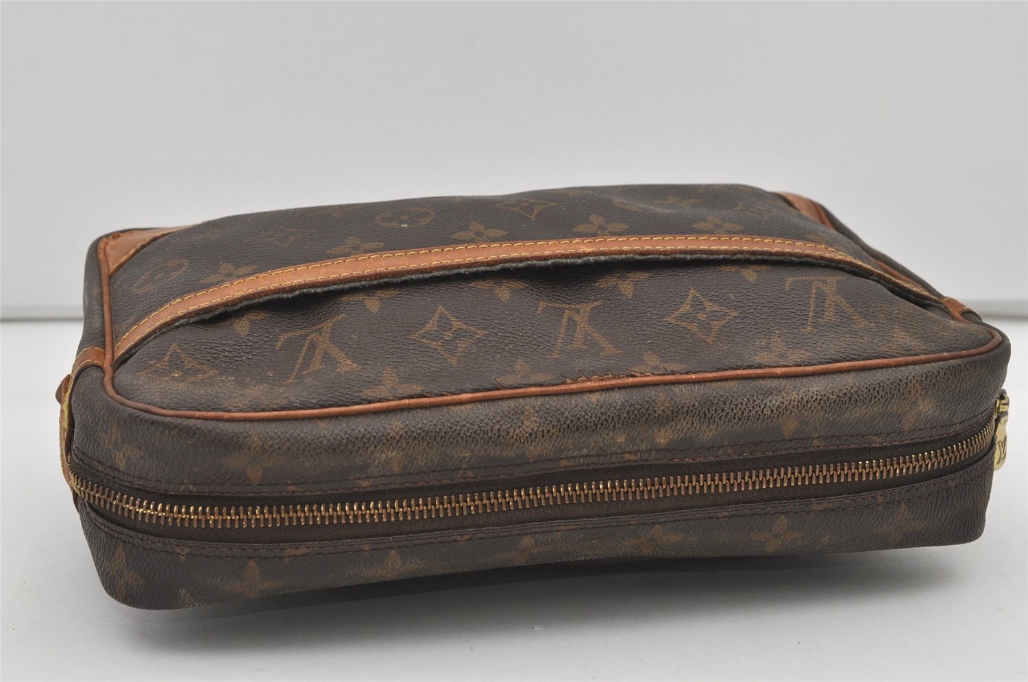 Authentic Louis Vuitton Monogram Compiegne 28 Clutch Hand Bag M51845 LV 1741I