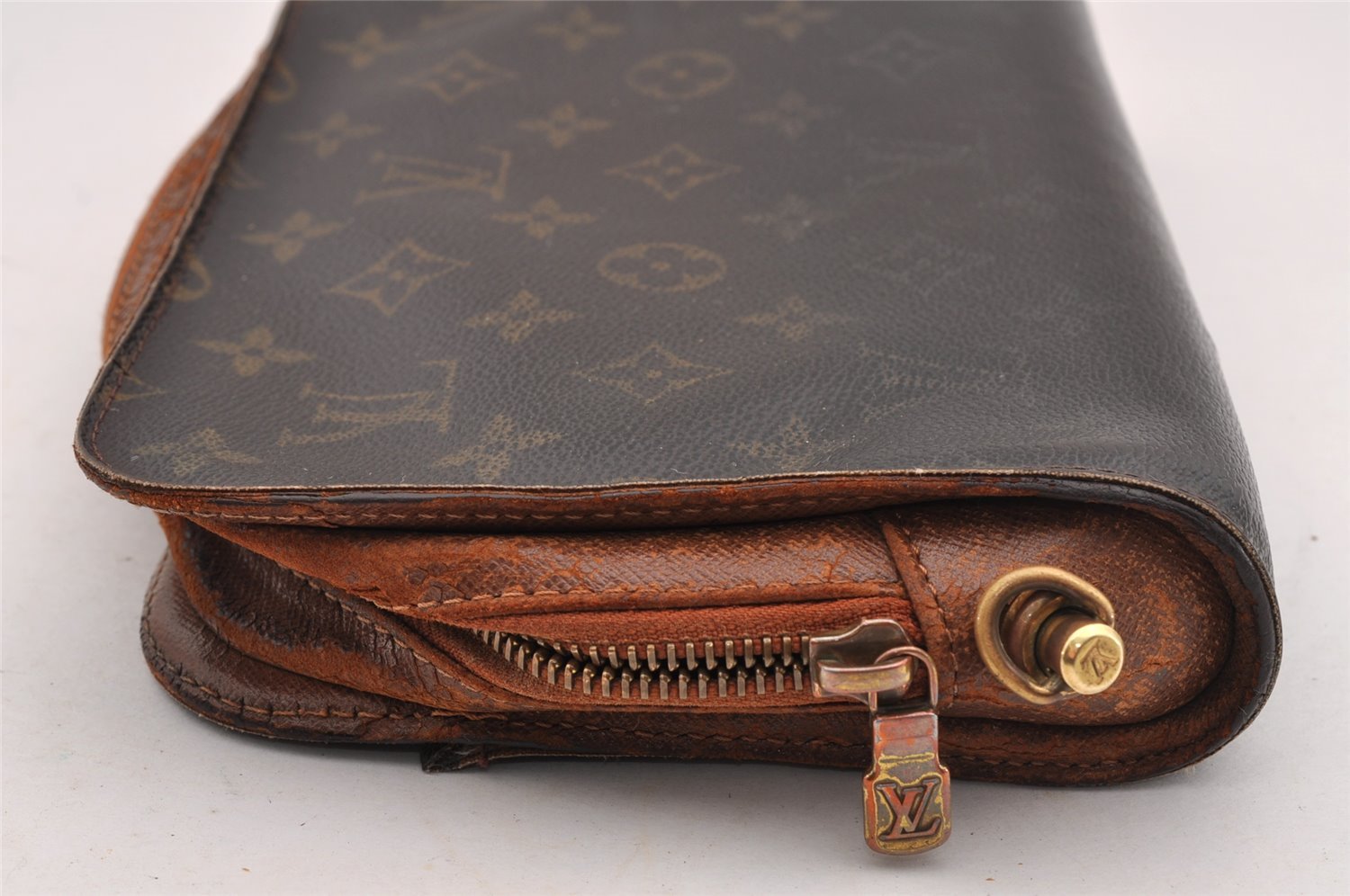 Authentic Louis Vuitton Monogram Orsay Clutch Hand Bag Purse M51790 Junk 1742I