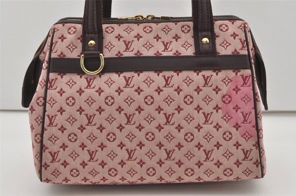 Authentic Louis Vuitton Monogram Mini Josephine PM Hand Bag Pink M92216 LV 1743I