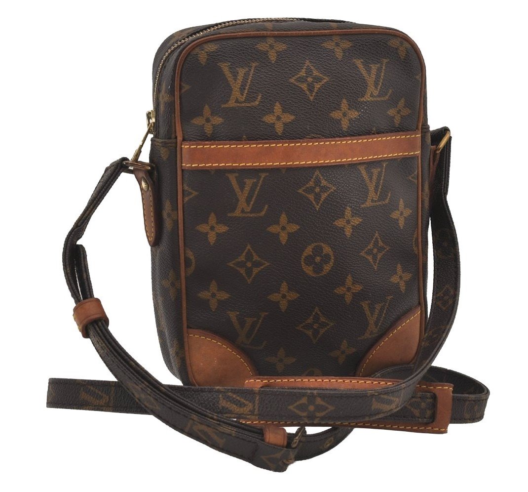 Authentic Louis Vuitton Monogram Danube Shoulder Cross Body Bag M45266 LV 1744I