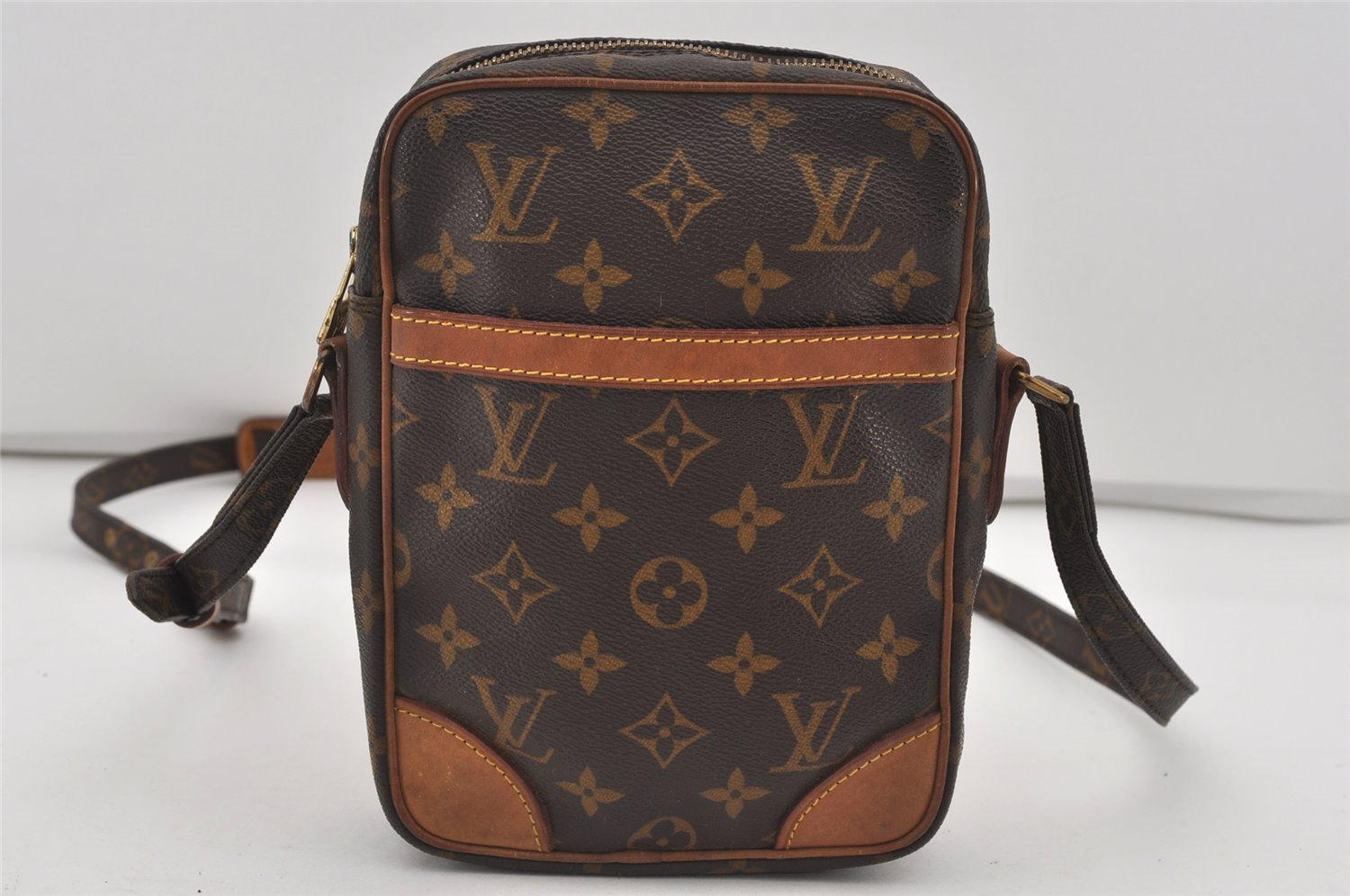 Authentic Louis Vuitton Monogram Danube Shoulder Cross Body Bag M45266 LV 1744I