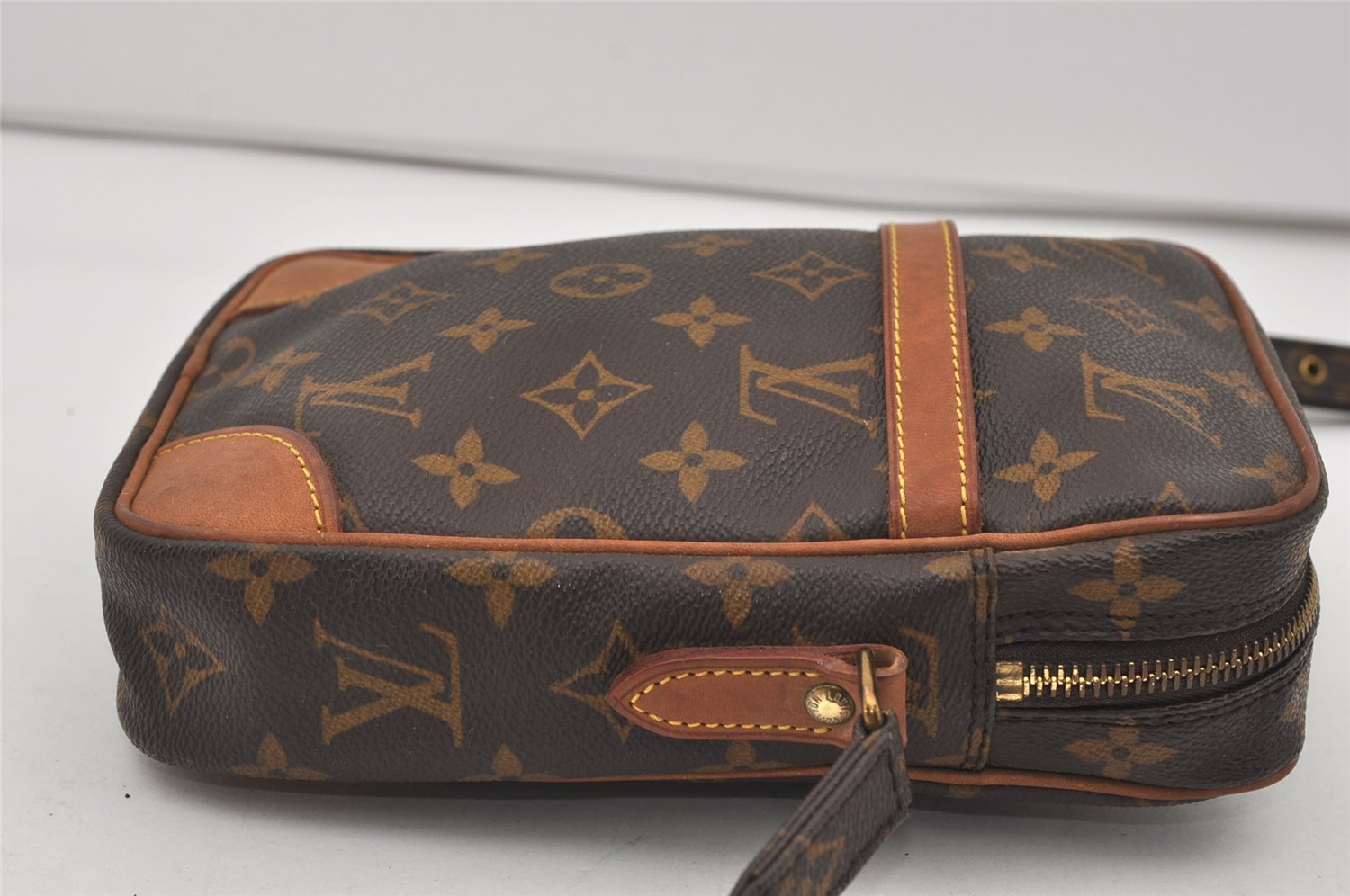 Authentic Louis Vuitton Monogram Danube Shoulder Cross Body Bag M45266 LV 1744I