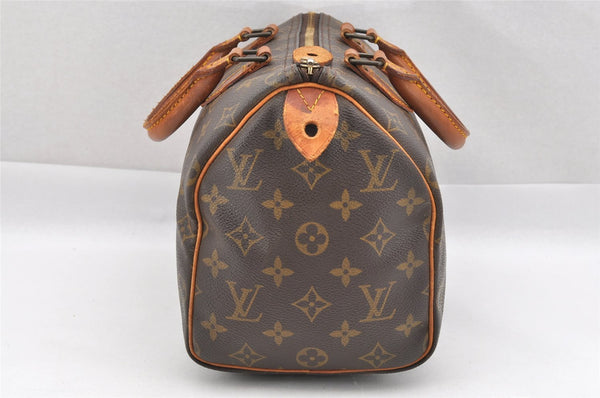Authentic Louis Vuitton Monogram Speedy 25 Boston Hand Bag M41528 LV 1745I