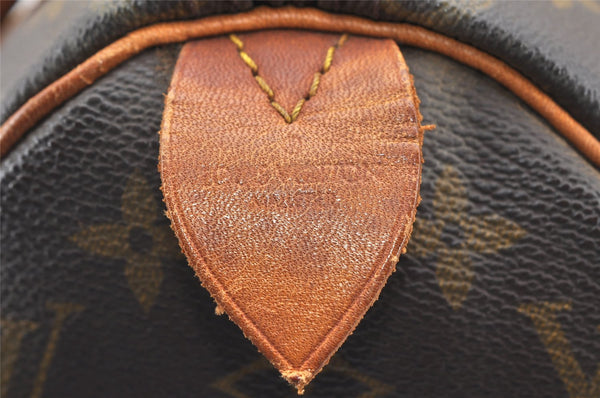 Authentic Louis Vuitton Monogram Speedy 25 Boston Hand Bag M41528 LV 1745I