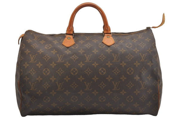 Authentic Louis Vuitton Monogram Speedy 40 Hand Boston Bag M41522 LV 1747I