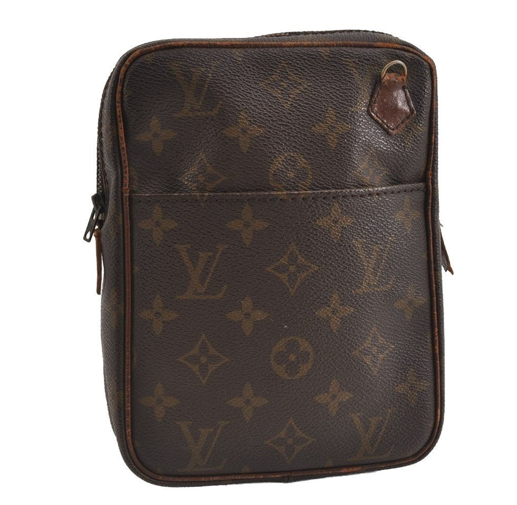Authentic Louis Vuitton Monogram Danube Shoulder Cross Bag Old Model Junk 1749I