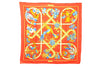 Authentic HERMES Carre 90 Scarf "caraibes" Silk Red 1751E