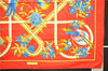 Authentic HERMES Carre 90 Scarf "caraibes" Silk Red 1751E