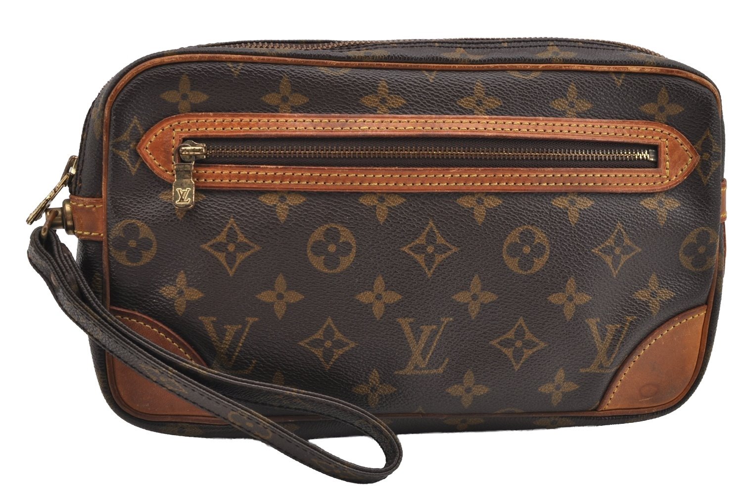 Authentic Louis Vuitton Monogram Marly Dragonne GM M51825 Clutch Hand Bag 1751I