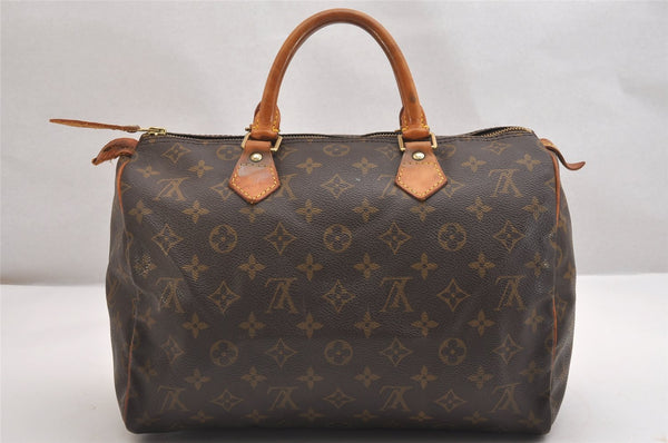 Authentic Louis Vuitton Monogram Speedy 30 Hand Boston Bag M41526 LV 1752I