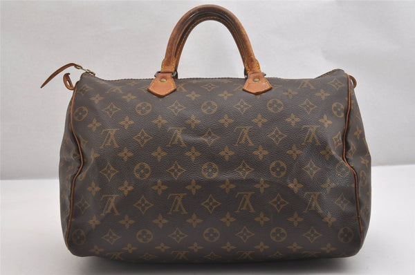 Authentic Louis Vuitton Monogram Speedy 35 Hand Boston Bag M41524 LV 1753I